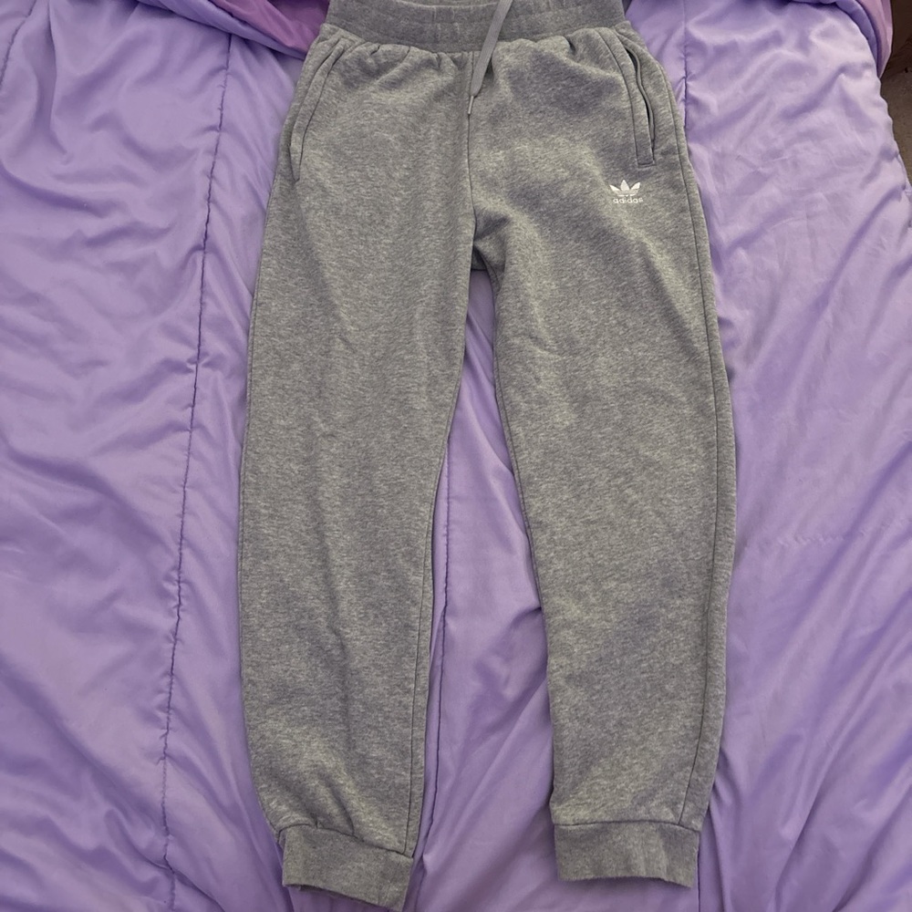 Grey adidas Youth Essential Adicolor Pants!